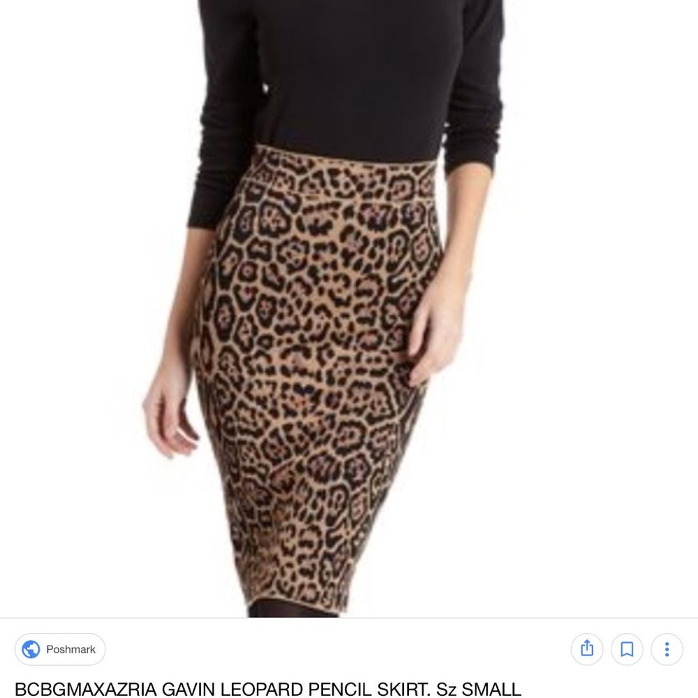 NWT BCBG MaxAzria Leopard Skirt- Size Med